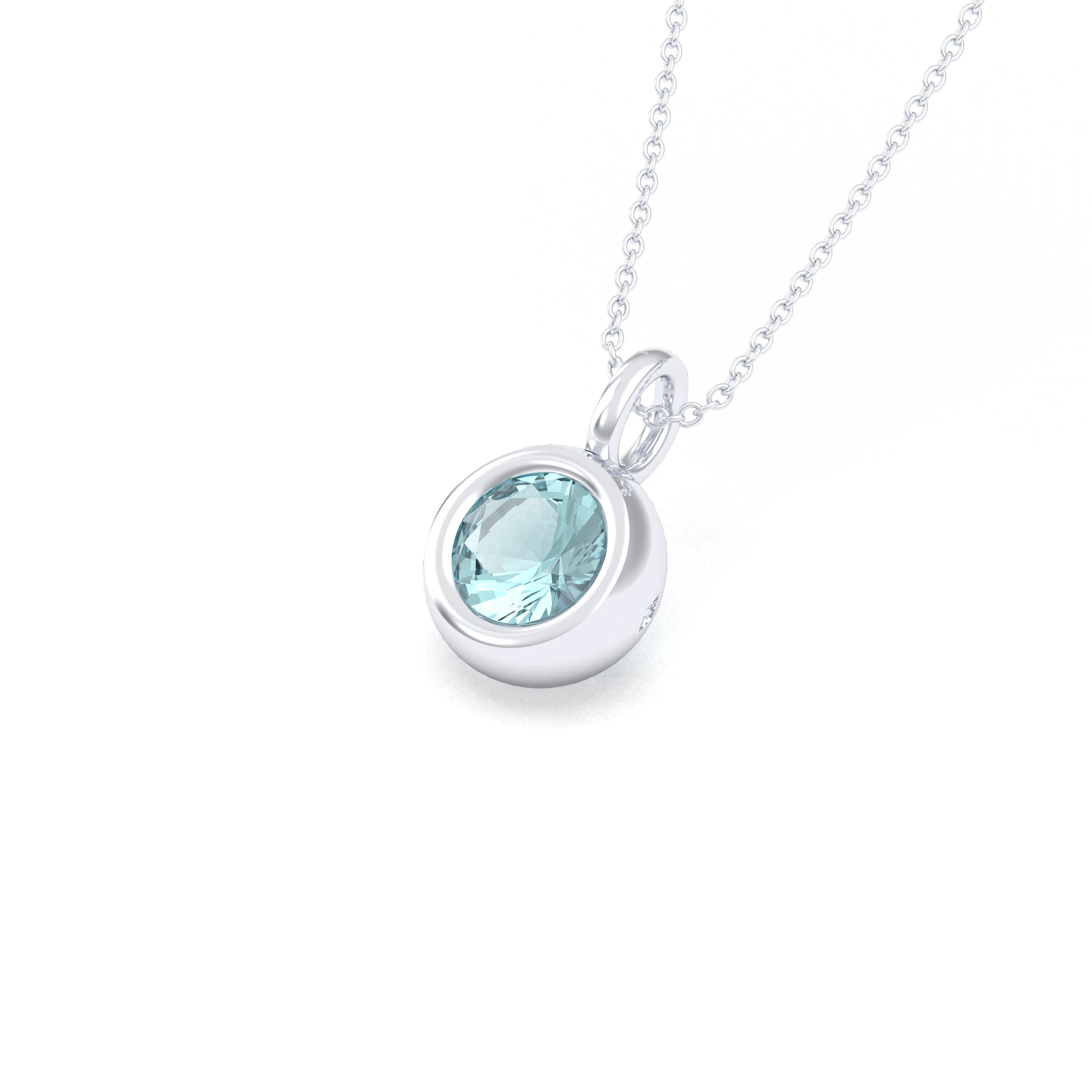Collier Indiscret en argent 950 personnalisable avec pierre fine au choix Topaze
