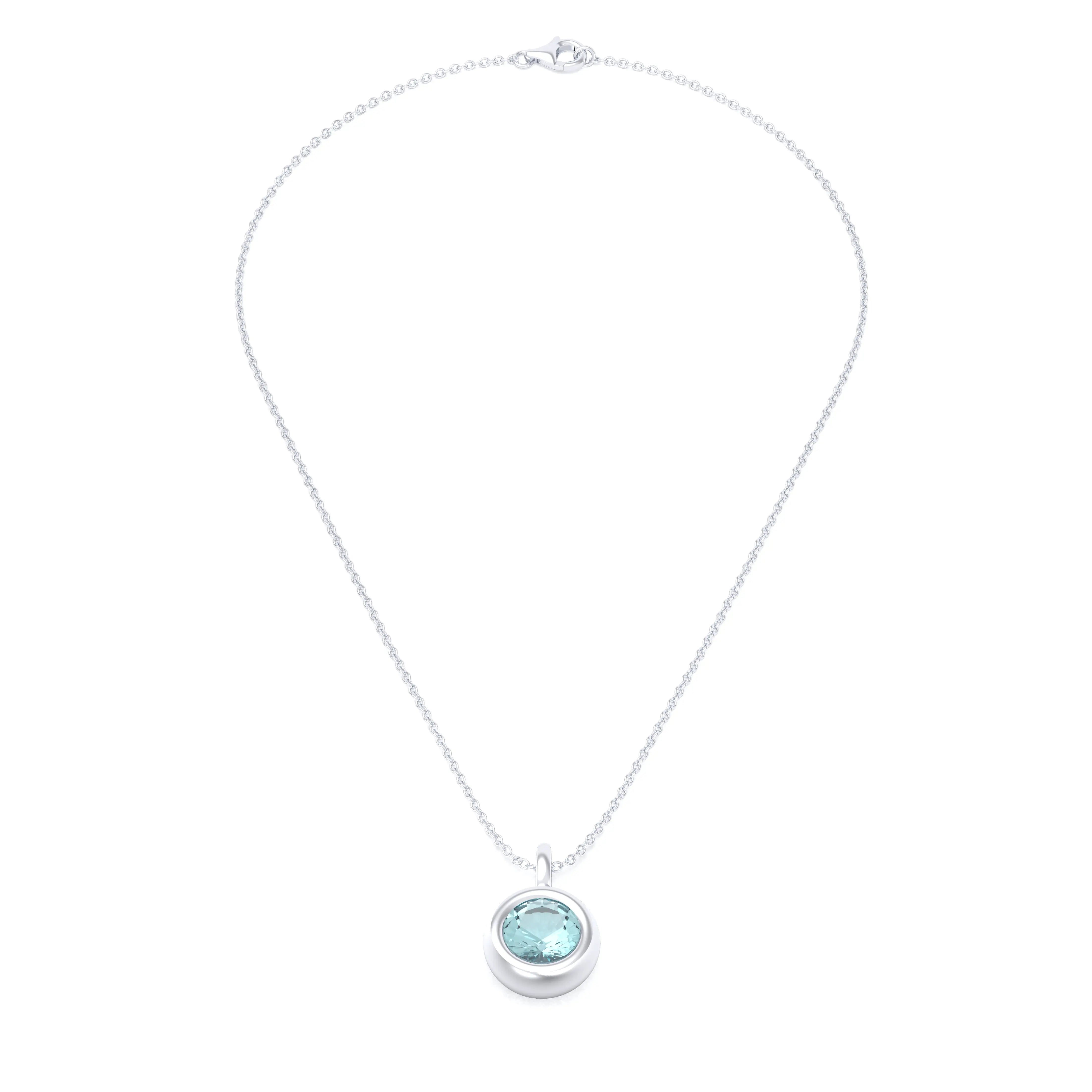 Collier Indiscret en argent 950 personnalisable avec pierre fine au choix