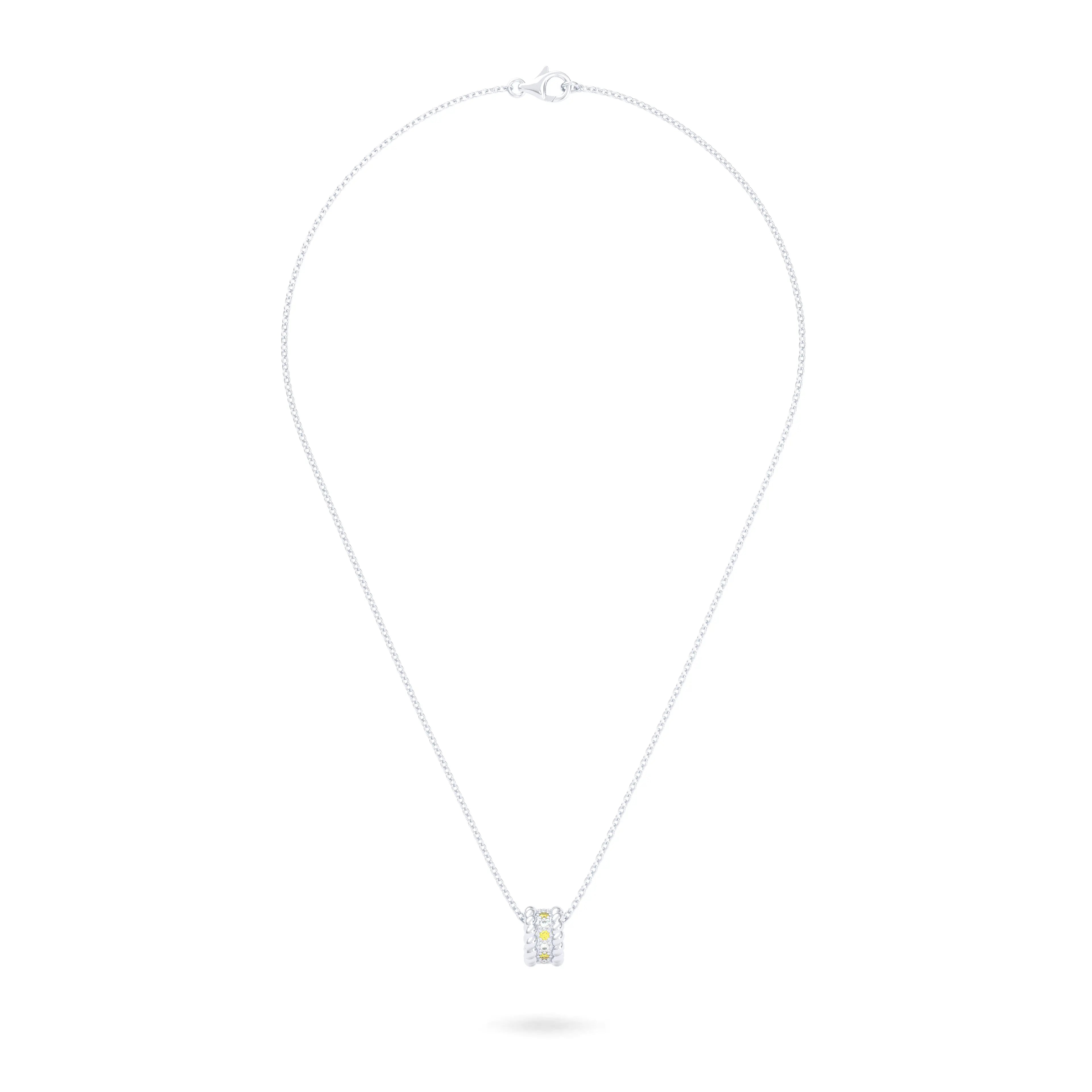 Collier Olympe en Or Blanc 18 Carats et Pierres Précieuses