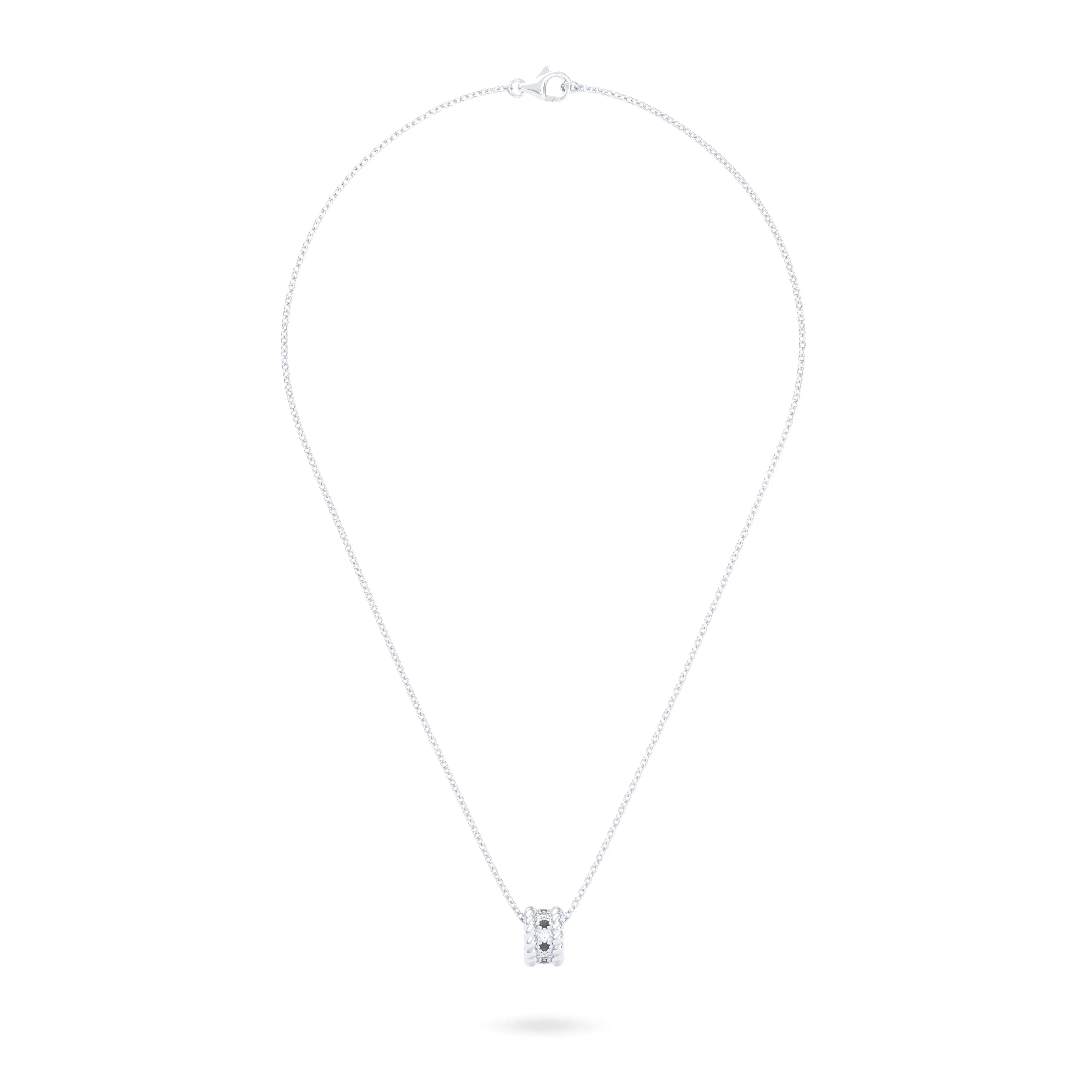 Collier Olympe en Or Blanc 18 Carats et Pierres Précieuses