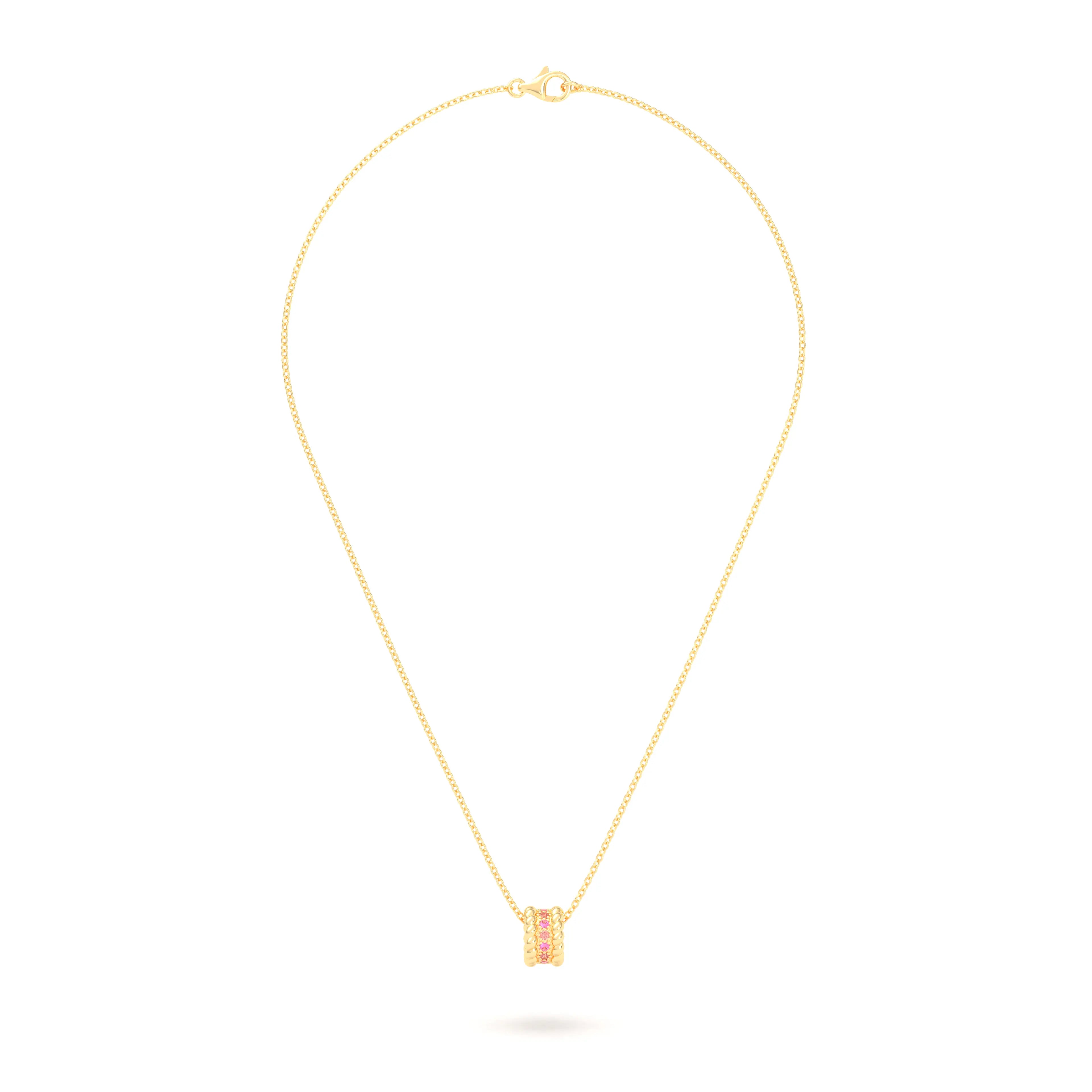 Collier Olympe en Or Jaune 18 Carats et Pierres Précieuses