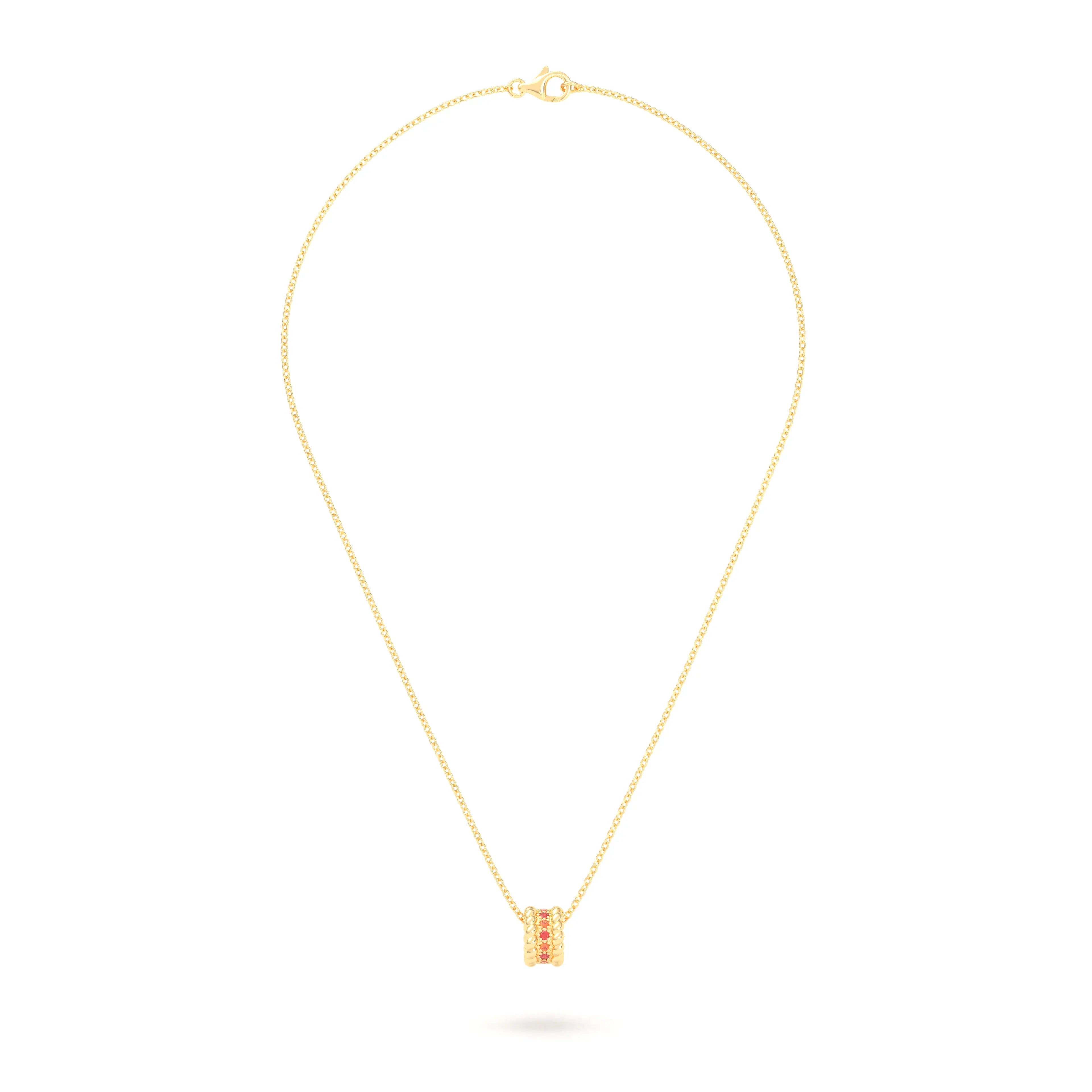 Collier Olympe en Or Jaune 18 Carats et Pierres Précieuses