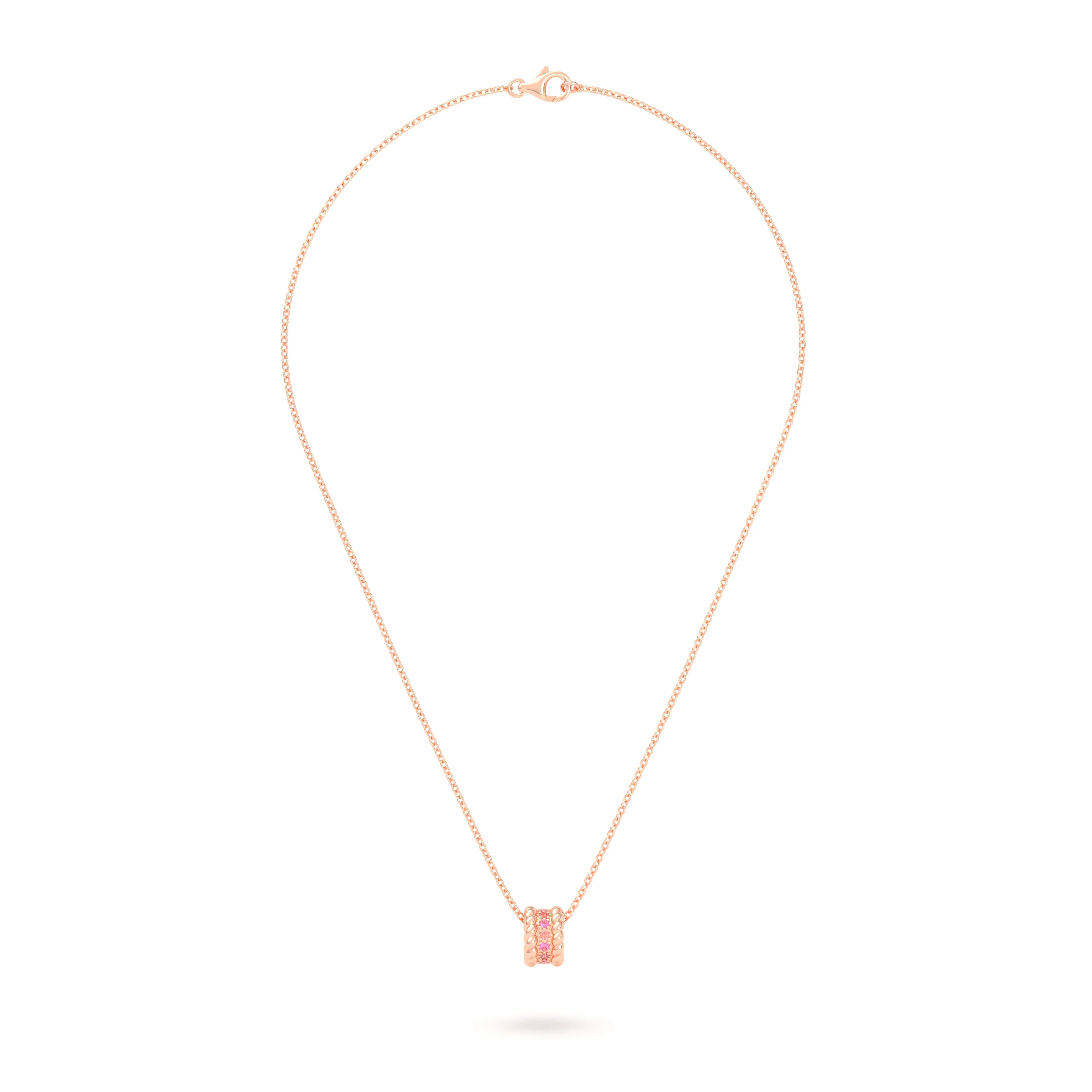 Collier Olympe en Or Rose 18 Carats et Pierres Précieuses