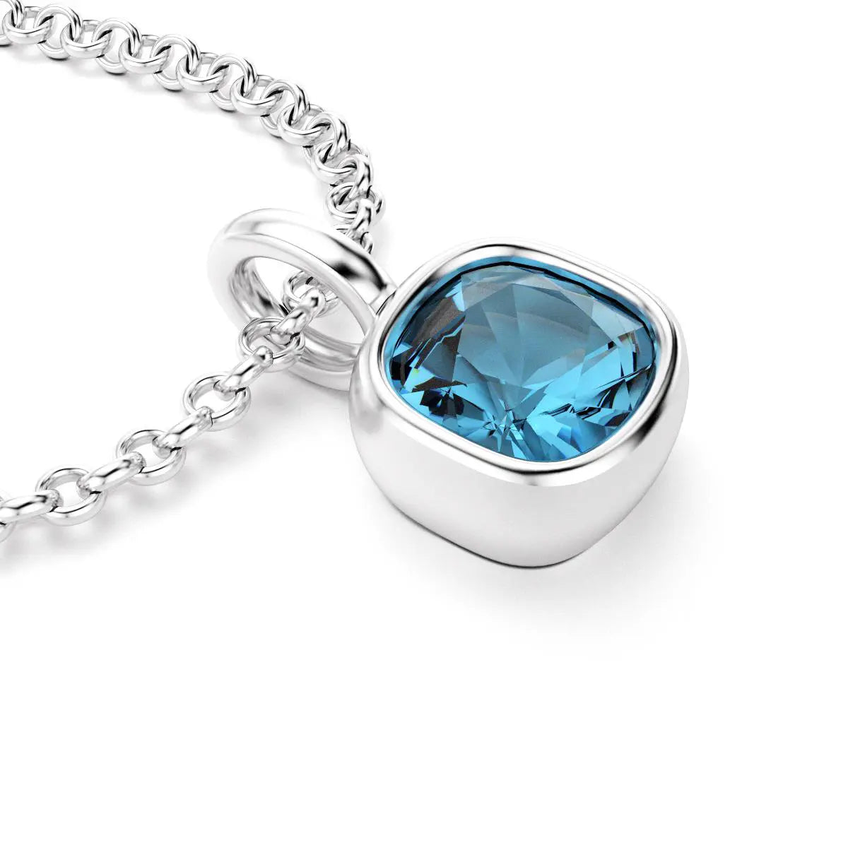 collier byzance pour femme en argent avec topaze coussin