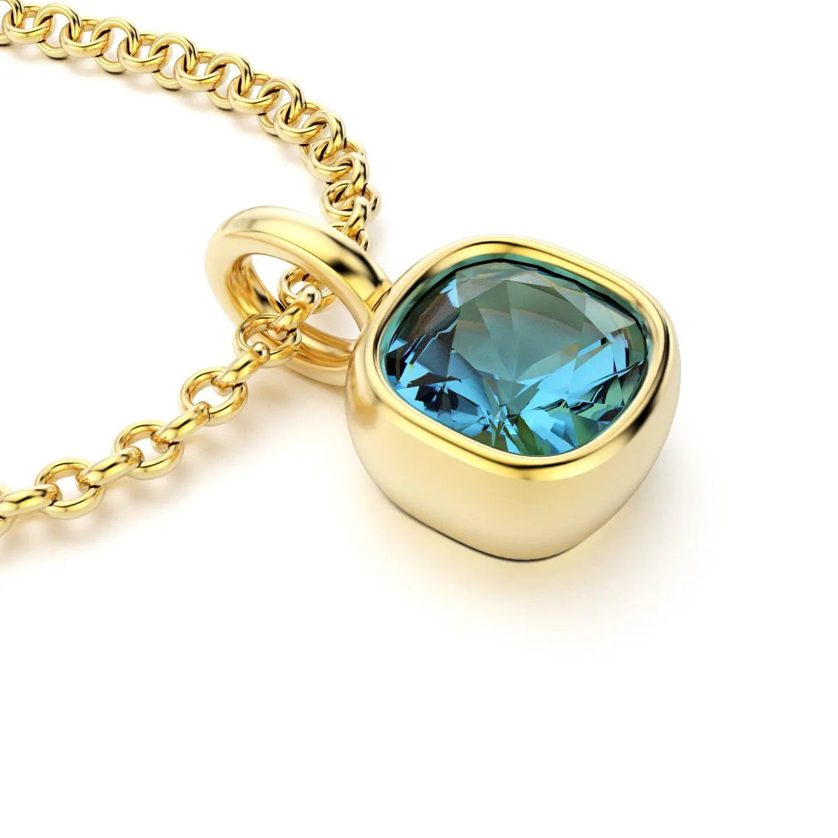 collier byzance pour femme en or jaune avec  topaze coussin