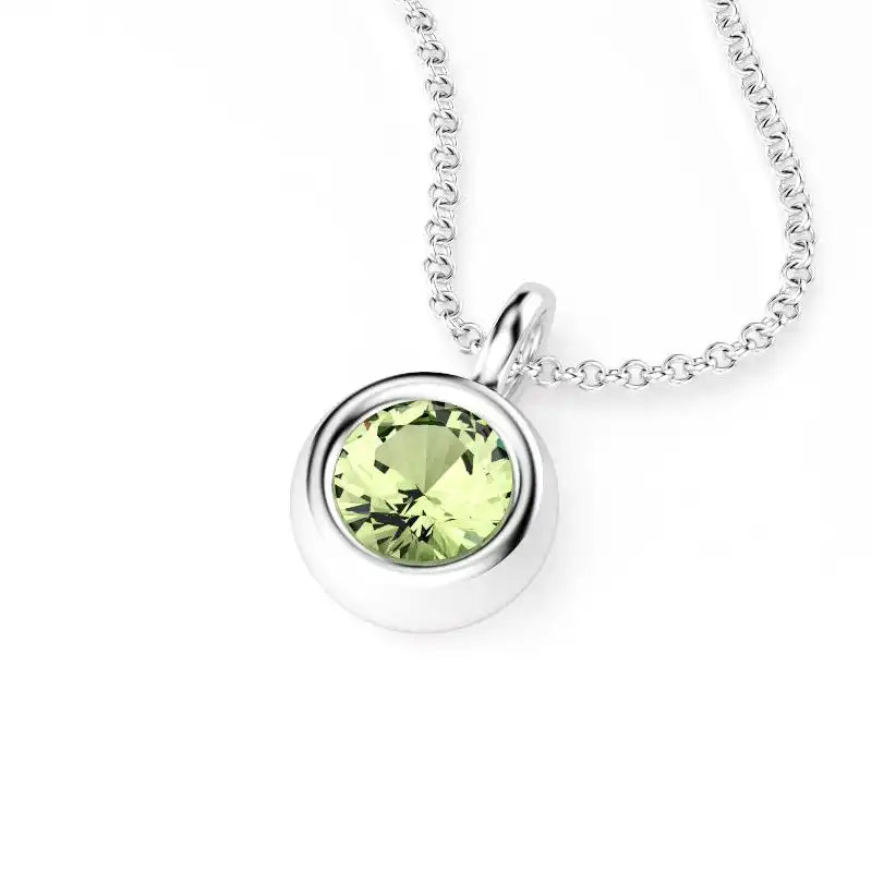 Collier Indiscret en argent 950 et prasiolite avec chaîne jaseron 40 cm en argent 925