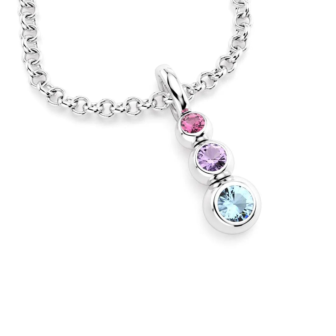 collier volga pour femme en argent rhodolite amethyste topaze