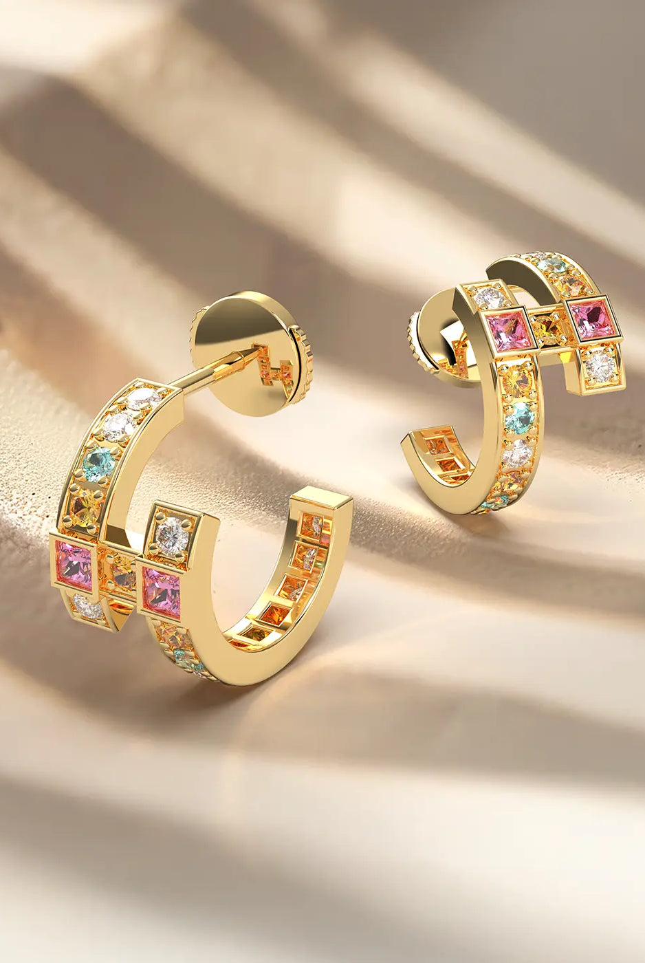 Collection Boucles d'oreilles- Boucles d'oreilles en or et pierres précieuses Bajoia