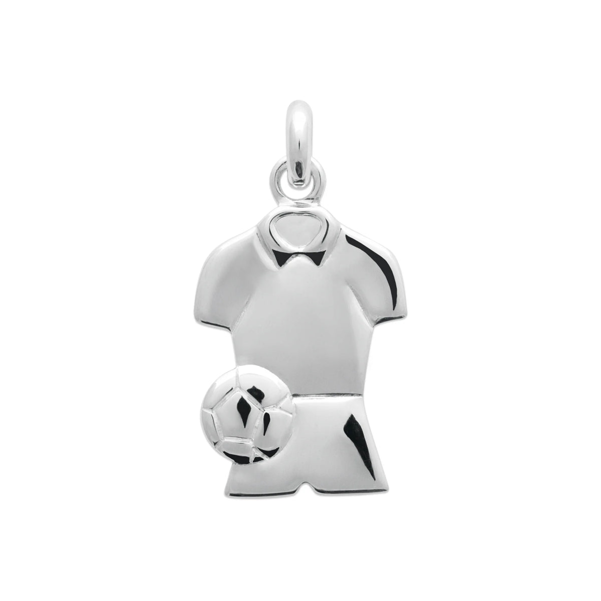 Pendentif maillot et ballon de football en argent 925