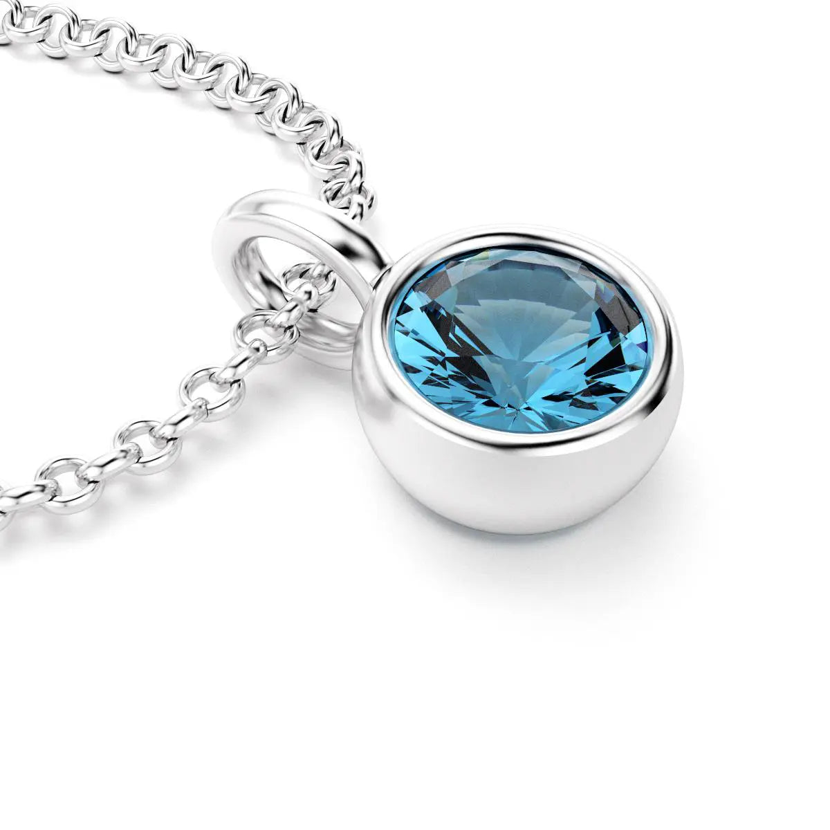 pendentif byzance pour femme en argent avec topaze rond