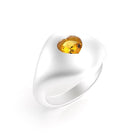 Bague Cuore en argent et citrine
