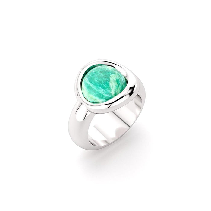 Bague Camille en argent 950 et amazonite