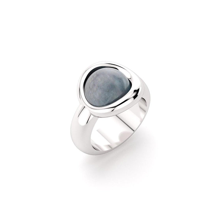 Bague Camille en argent 950 et nacre grise