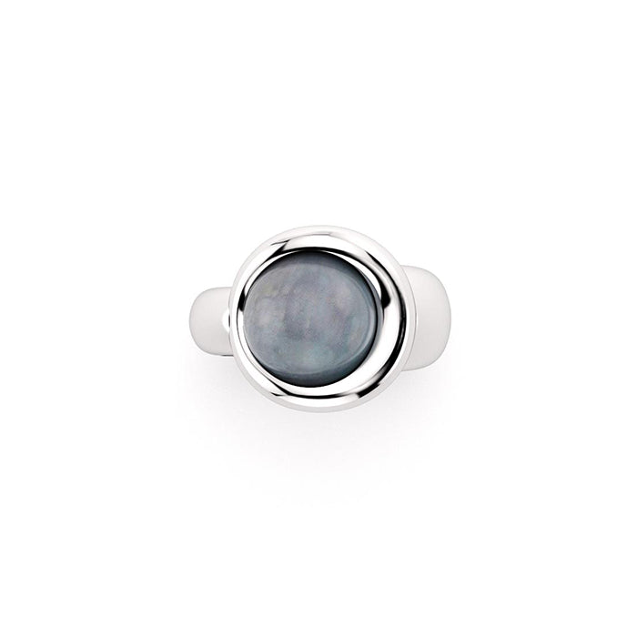 Bague Camille en argent 950 et nacre grise