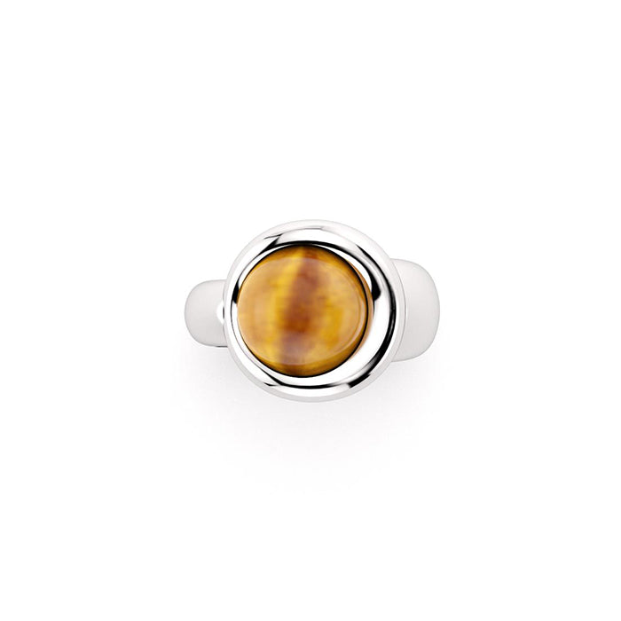 Bague Camille en argent 950 et oeil de tigre