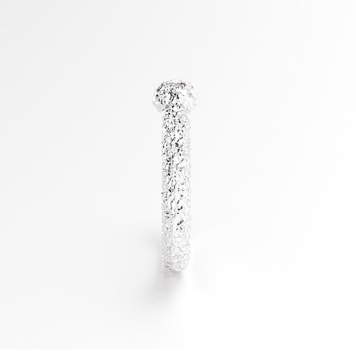 Bague santorin or blanc et diamant blanc