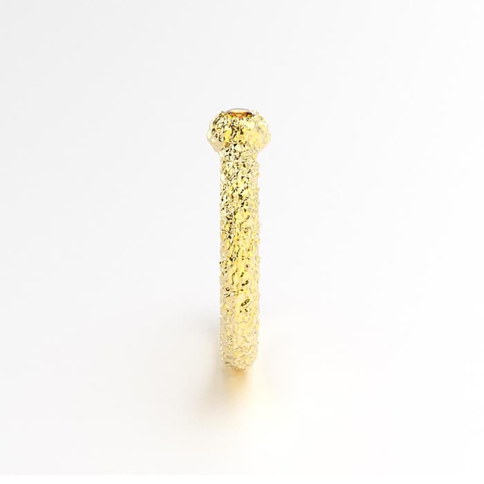 Bague santorin or jaune et saphir jaune