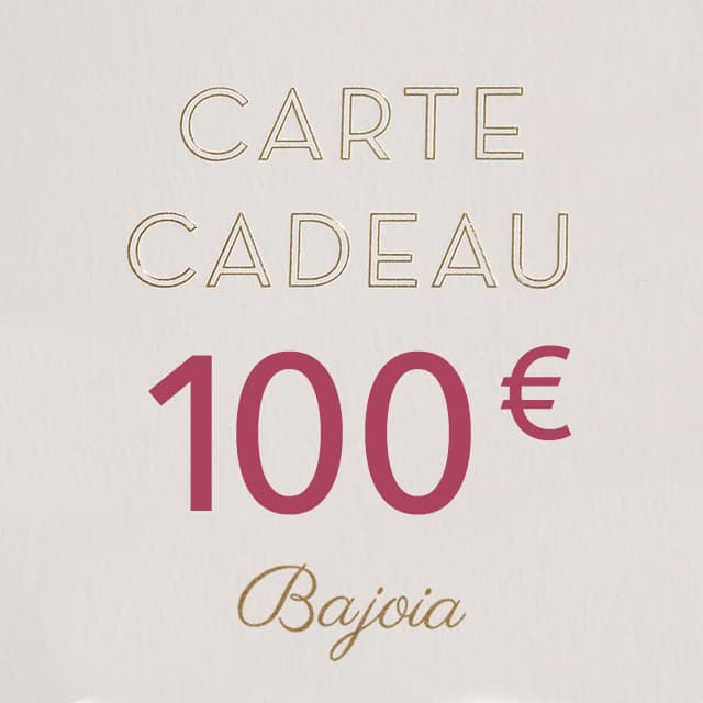 Nos cartes cadeaux Bajoia de bijoux en ligne de 10€ à 100€ 100,00 €