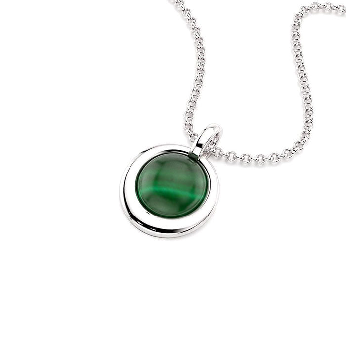 Collier Camille Malachite avec chaîne en argent 925