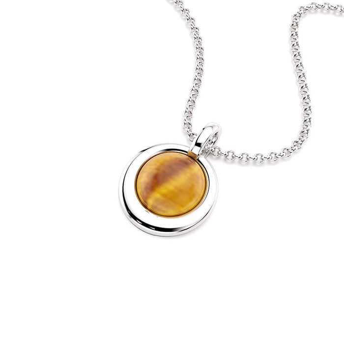 Collier Camille Oeil de tigre avec chaîne en argent 925