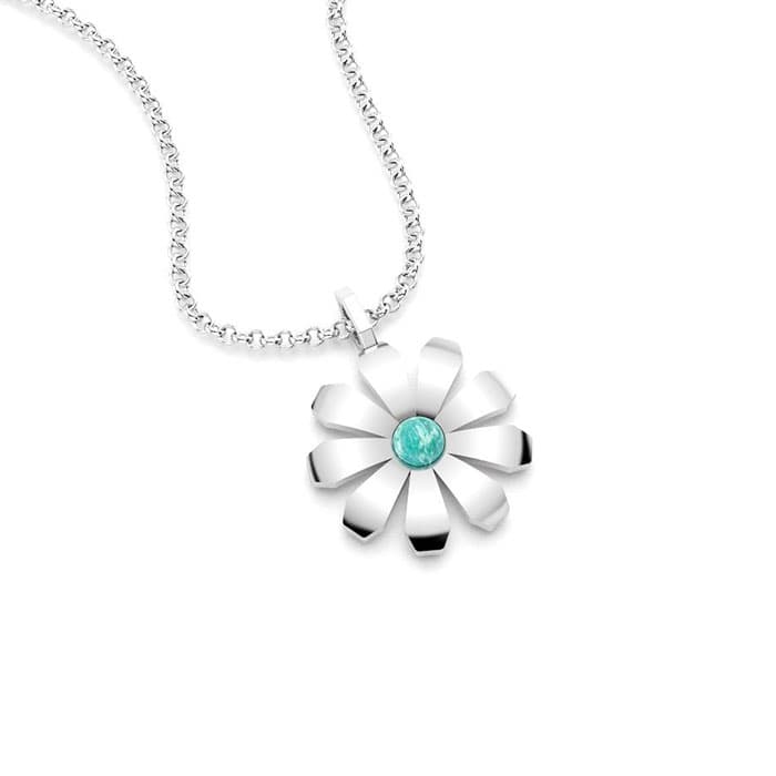 Collier Eliante Amazonite avec sa chaîne en argent 925