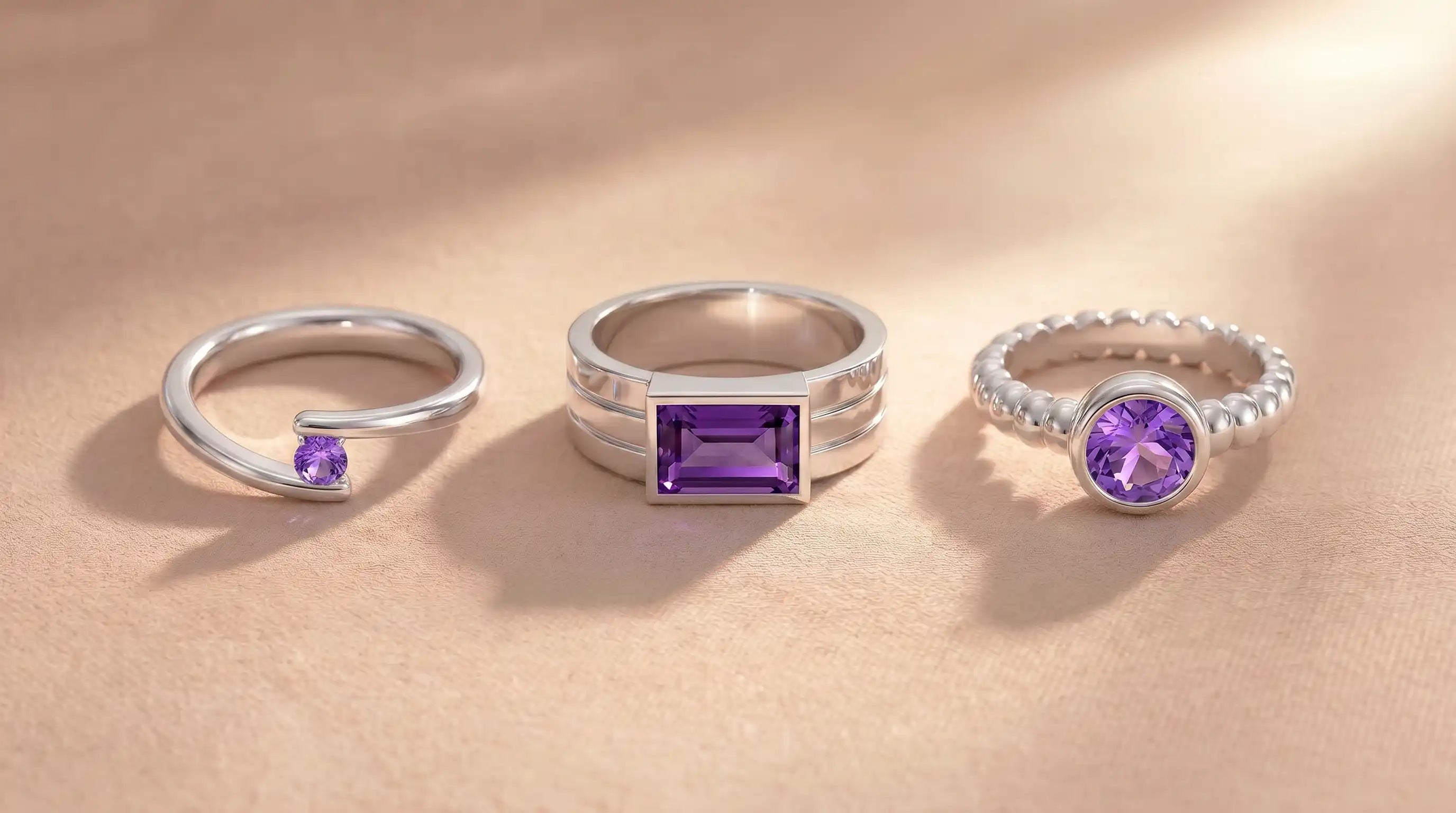 Améthyste violette aux reflets profonds, variété de quartz, Maison Bajoia