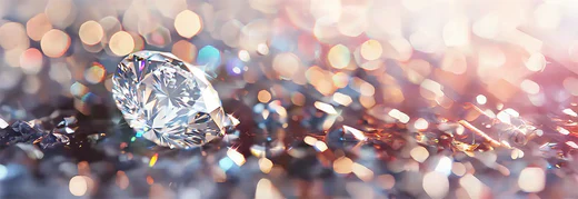 Gros plan d'un diamant taillé révélant son éclat — guide du diamant par l'atelier Bajoia à Sèvres