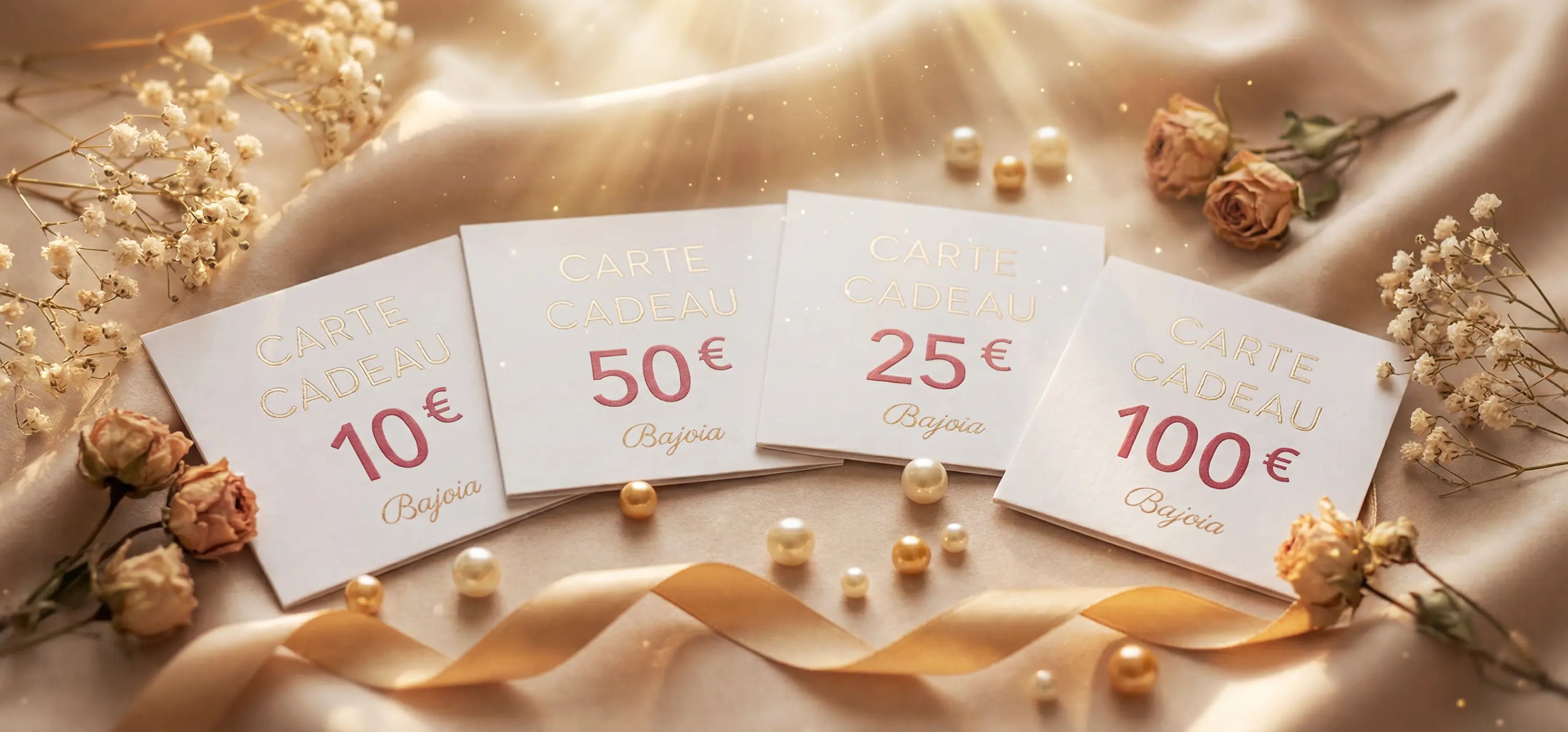 Cartes cadeaux Bajoia de 10 à 100 euros, bijouterie créateur à Sèvres