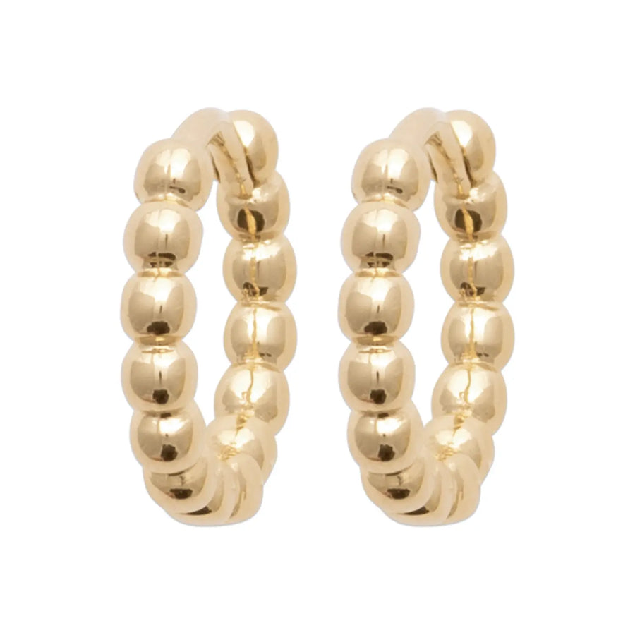 Boucles d’oreilles créoles plaqué or 18 carats, vue de face