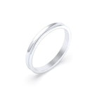 Alliance Iris en argent 950 au profil concave 2.5 mm