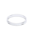 Alliance Iris en argent 950 au profil concave