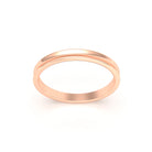 Alliance Iris en or rose 18 carats au profil concave