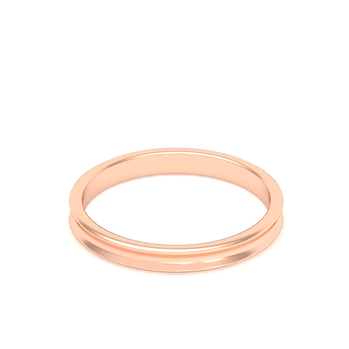 Alliance Iris en or rose 18 carats au profil concave