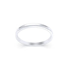 Alliance Iris en argent 950 au profil concave
