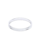 Alliance Iris en argent 950 au profil concave