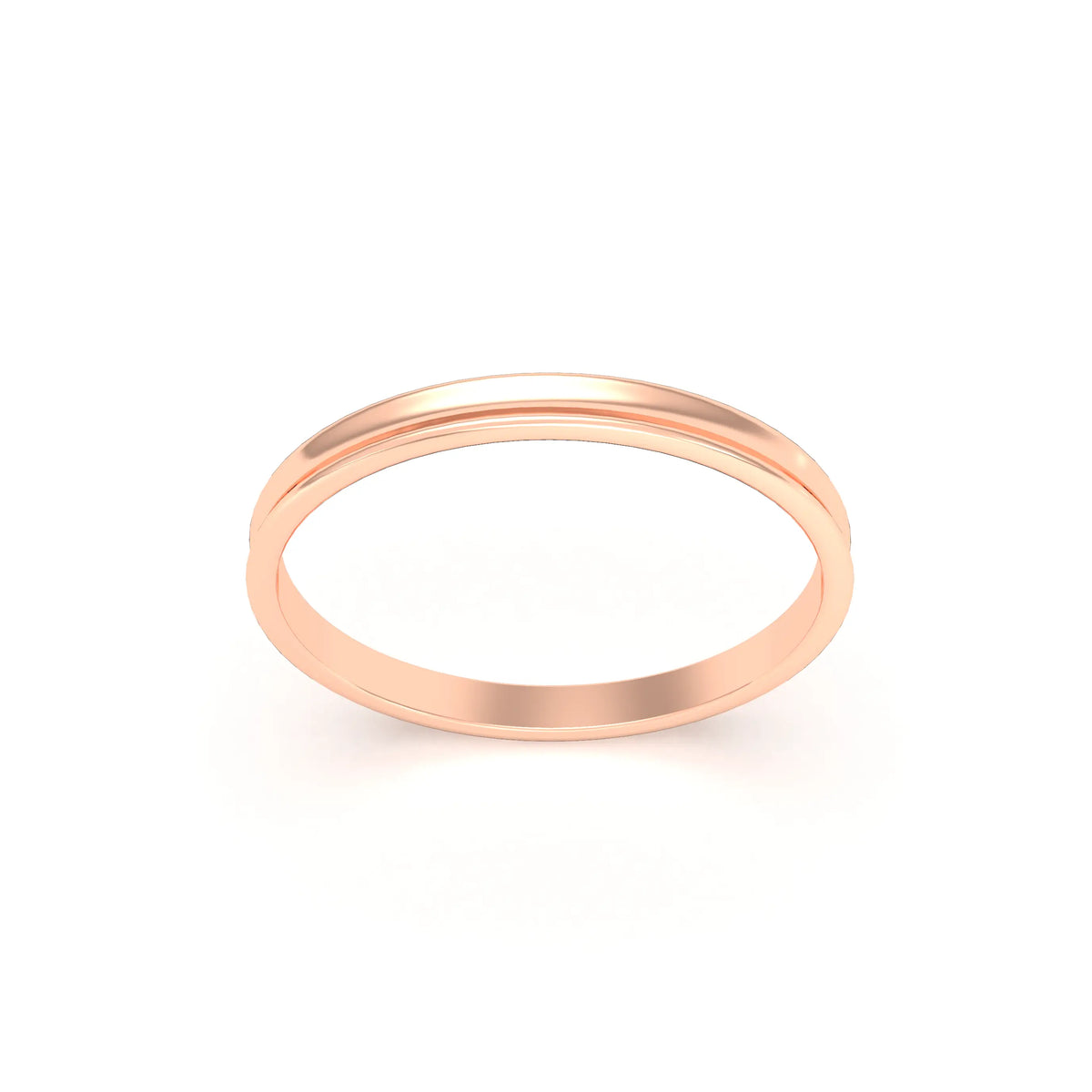 Alliance Iris en or rose 18 carats au profil concave