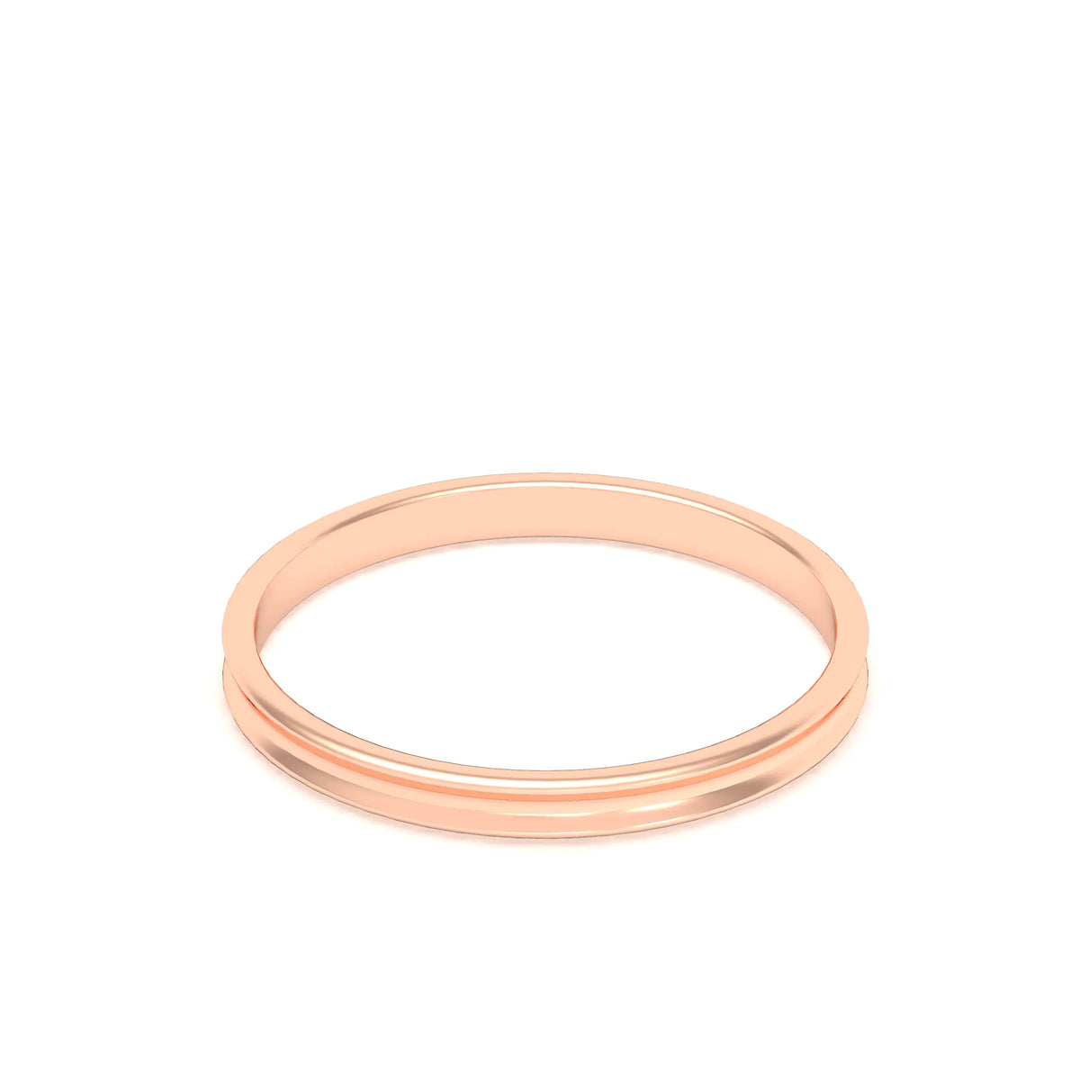 Alliance Iris en or rose 18 carats au profil concave