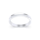 Alliance Iris en argent 950 au profil concave