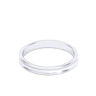 Alliance Iris en argent 950 au profil concave