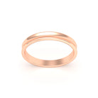 Alliance Iris en or rose 18 carats au profil concave