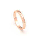 Alliance Iris en or rose 18 carats au profil concave