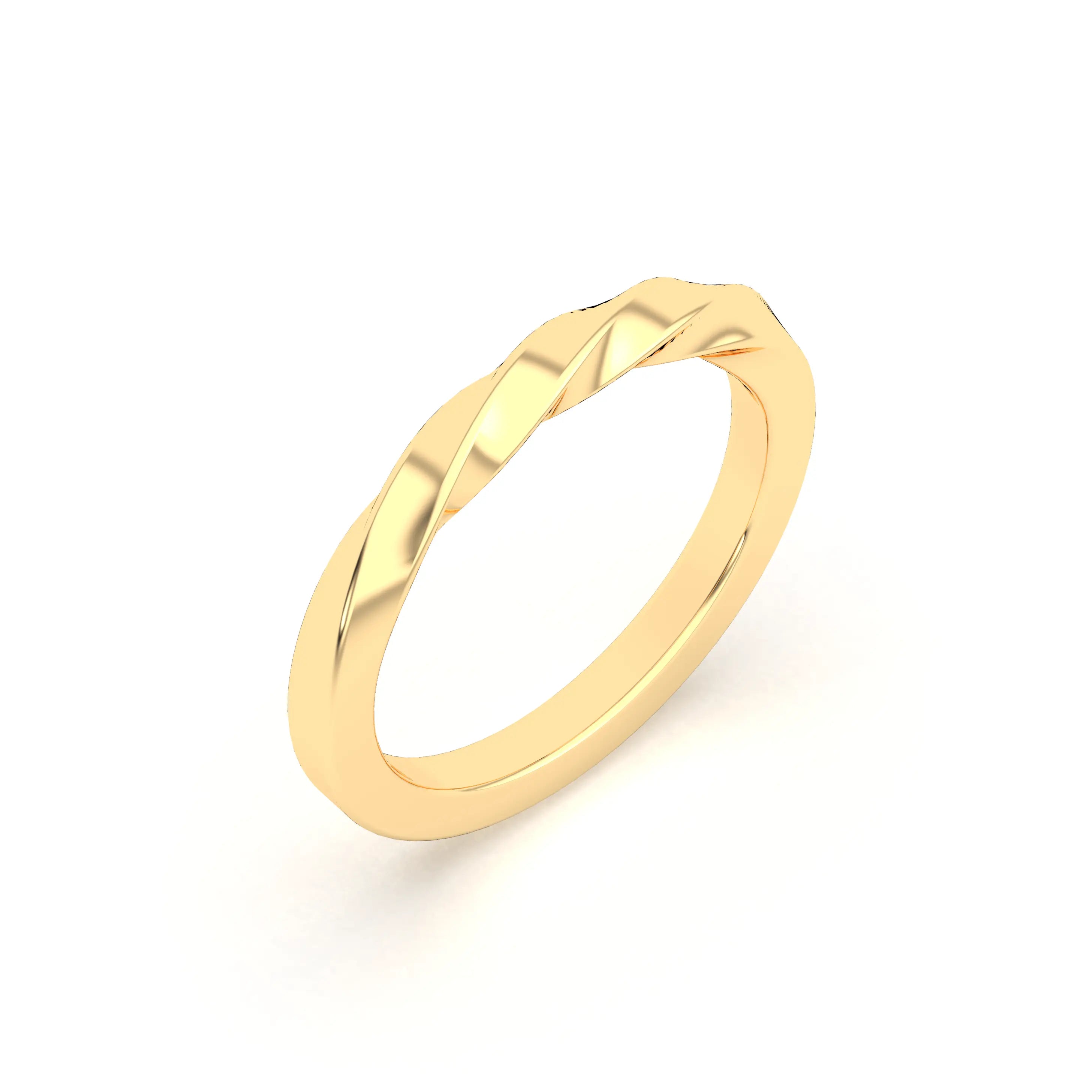 Alliance Katia demie-torsade en or 18 carats homme ou femme - Bajoia
