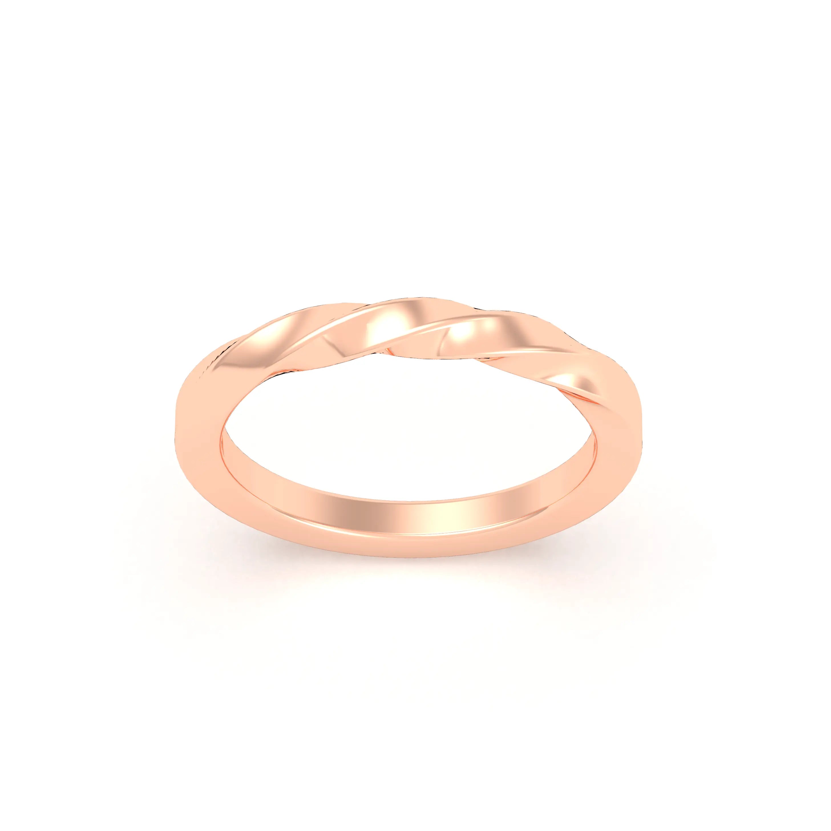 Alliance Katia demie-torsade en or 18 carats homme ou femme - Bajoia