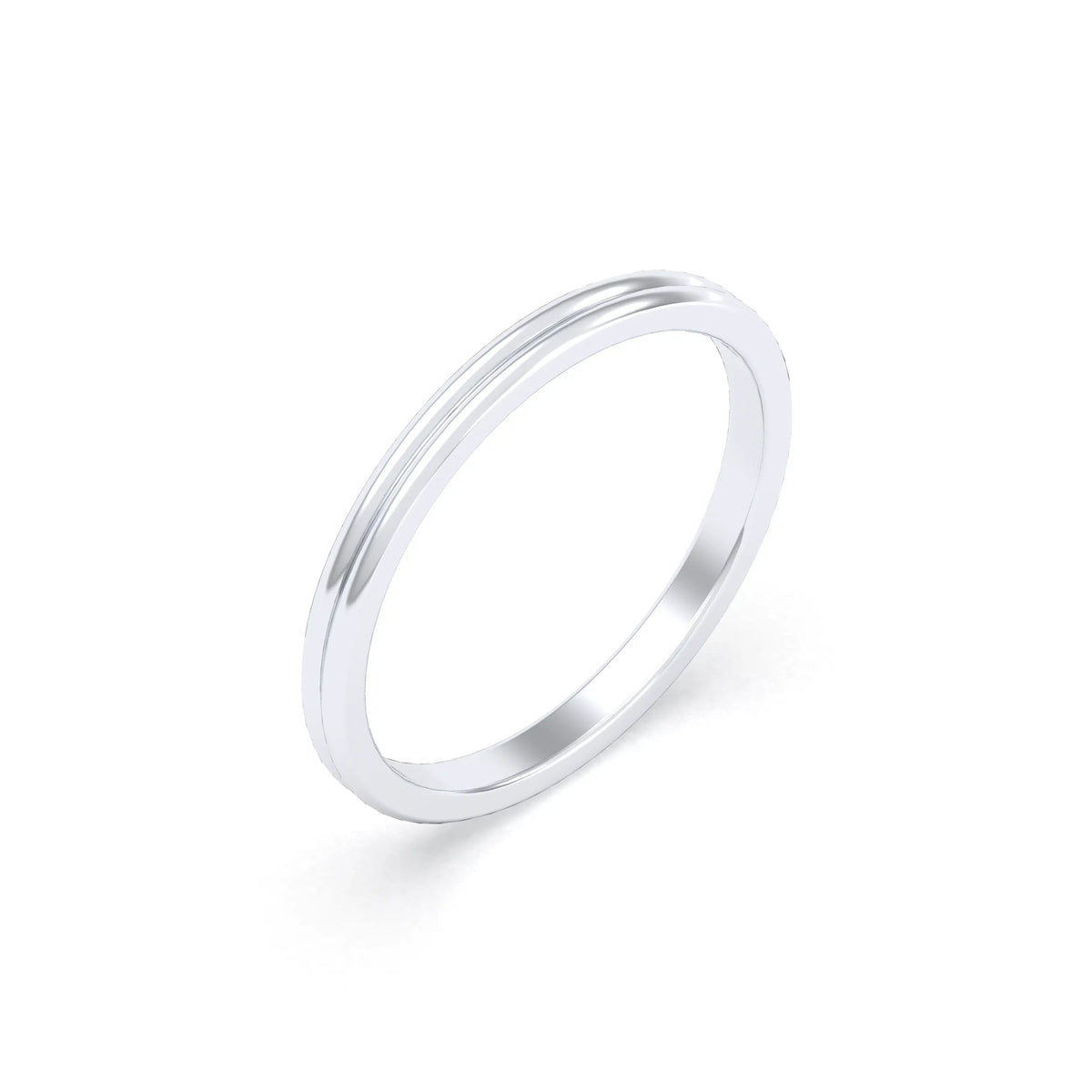 Alliance Unisson double rang en or blanc 18 carats