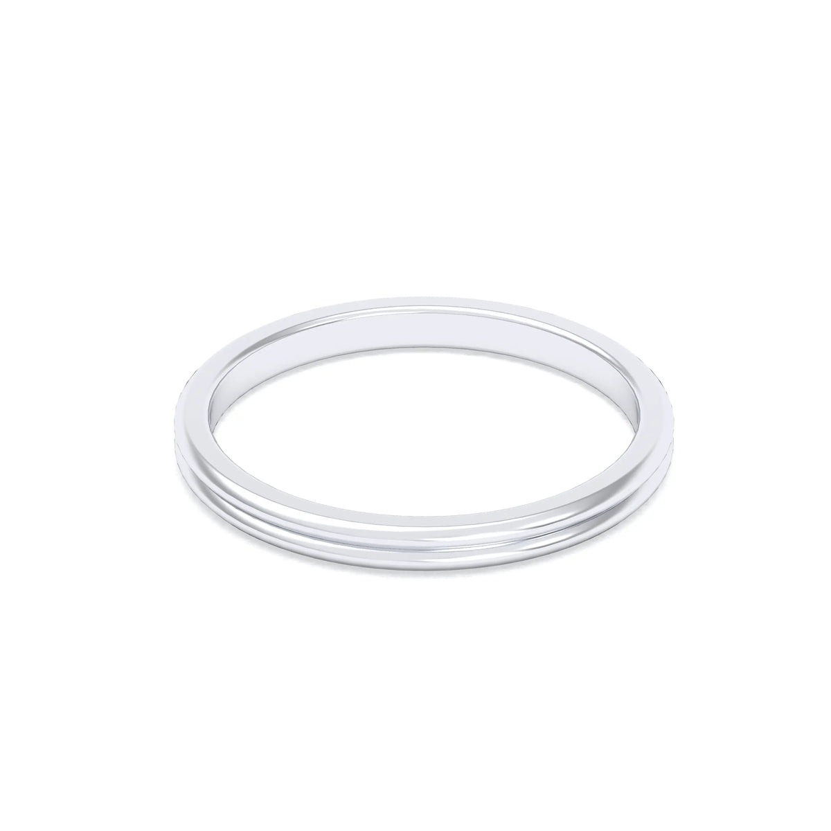 Alliance Unisson double rang en or blanc 18 carats