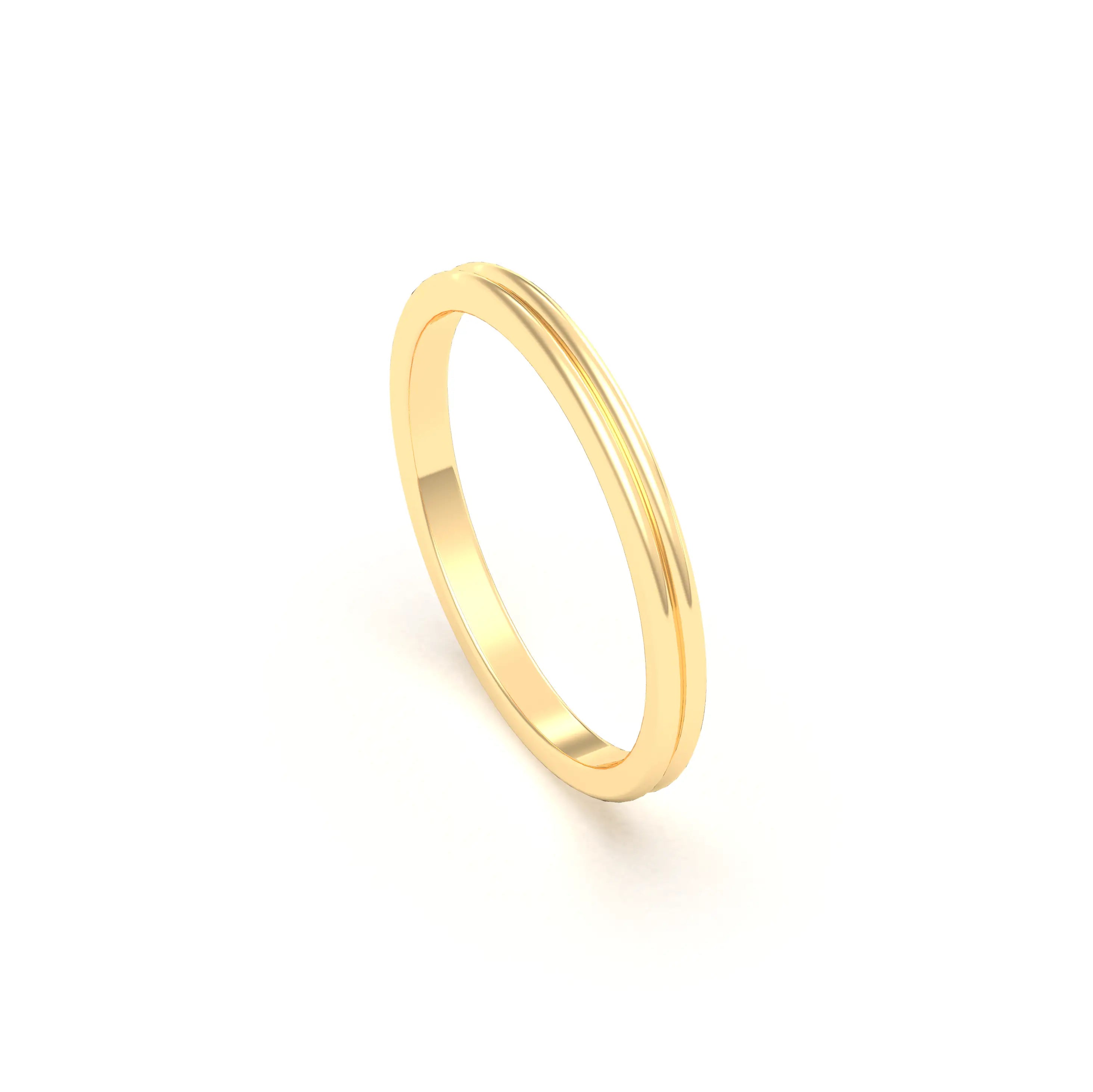 Alliance Unisson double rang en or jaune 18 carats