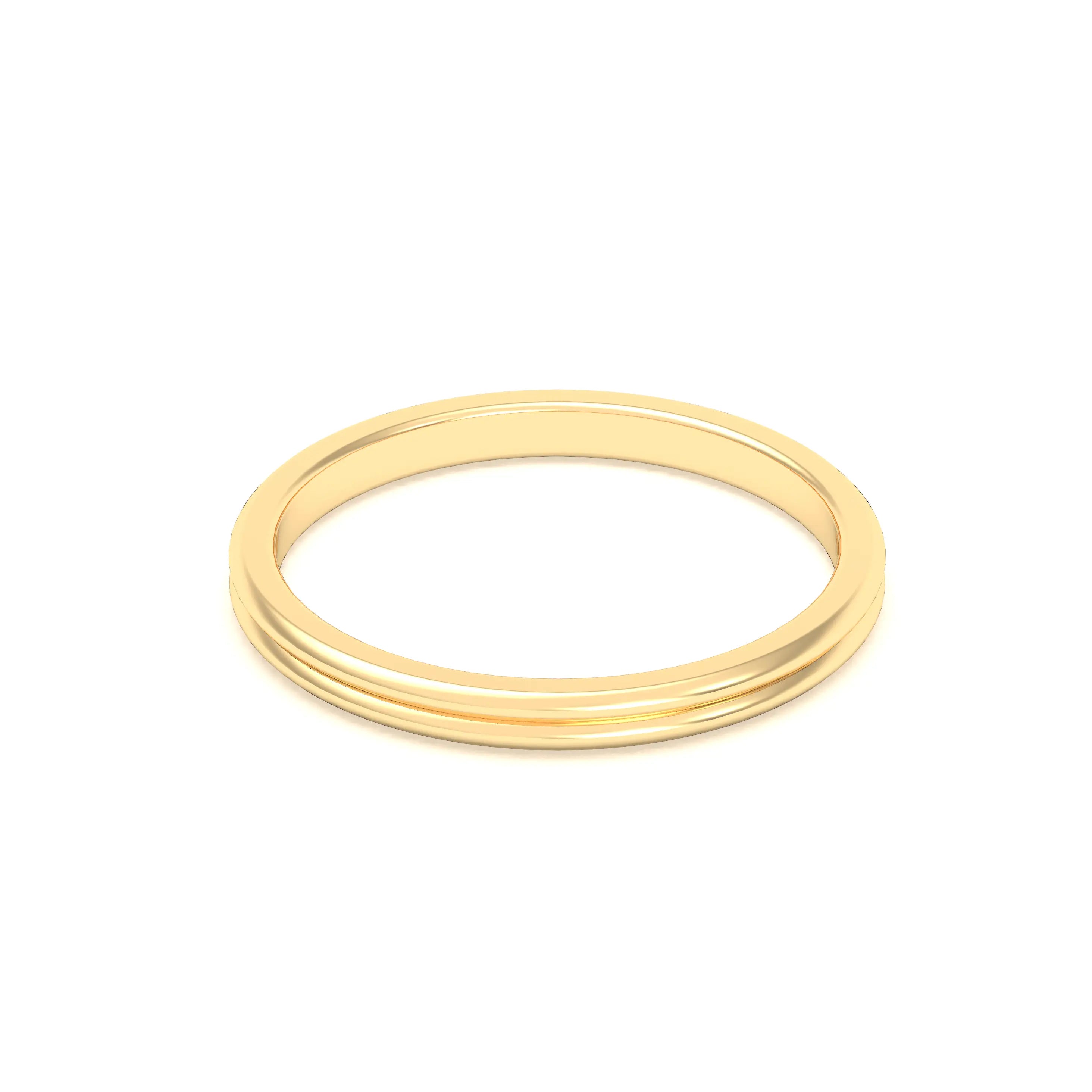 Alliance Unisson double rang en or jaune 18 carats