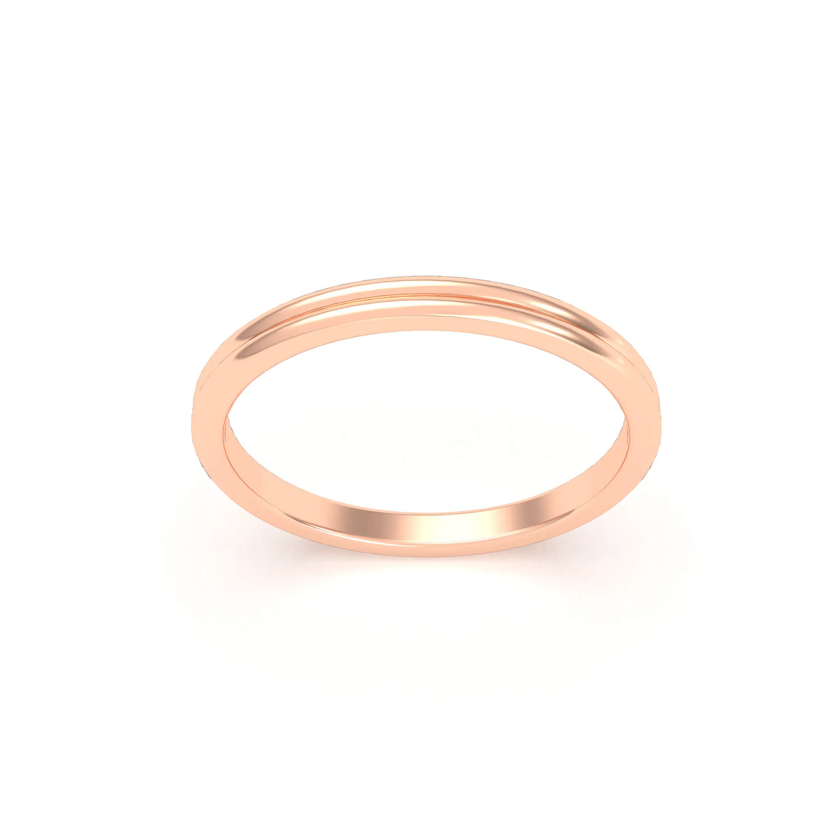 Alliance Unisson double rang en or rose 18 carats