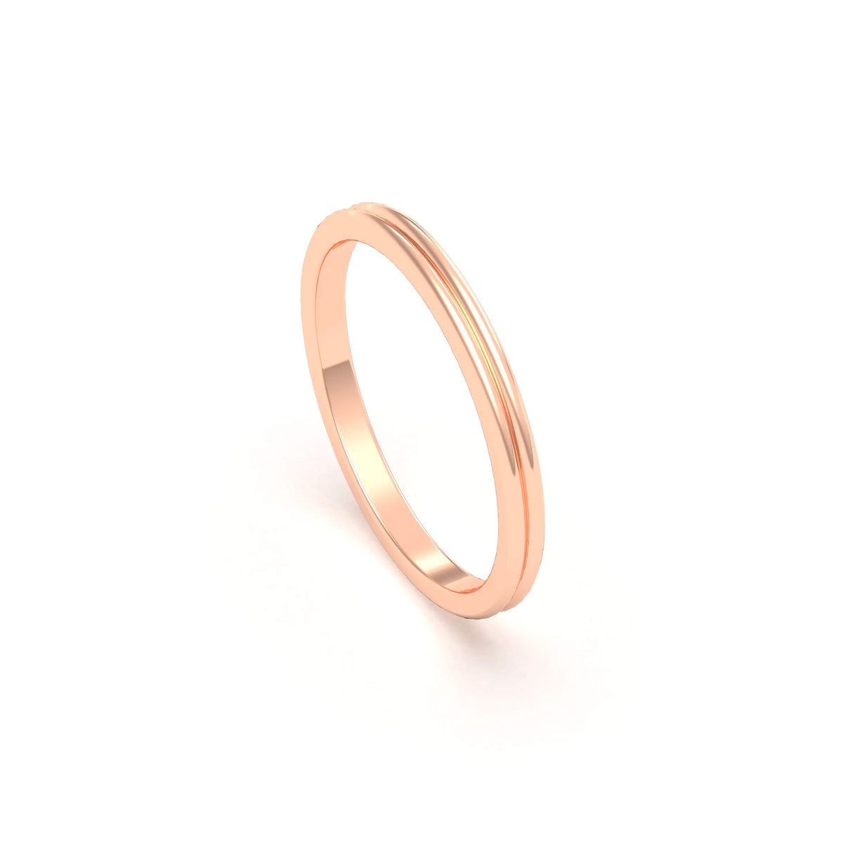 Alliance Unisson double rang en or rose 18 carats