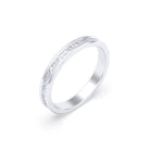 Alliance Unisson double rang à texture centrale en or blanc 18 carats